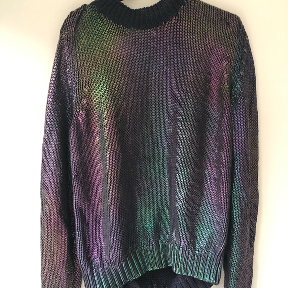 SportMax Defile Sweater Oil Slick Holo Iridescent - Picture 2 of 7